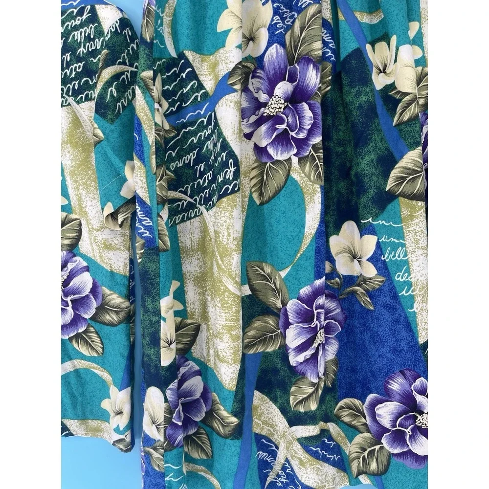 Vintage‎  Norton McNaughton Midi Skirt Set Sz P6 Pull On Tropical 80s